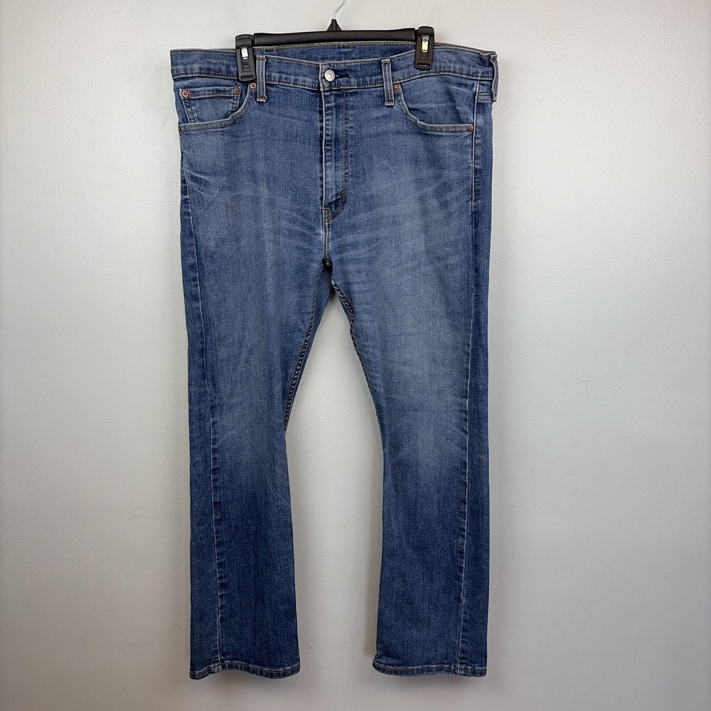 Levis 513 Jeans Mens 38x30 Blue Slim Straight Stretch Denim Medium Wash Pants